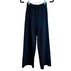Commense‎ Ribbed Knit Pull On Pants Size S Black Wide Leg NWOT